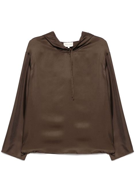 Brown silk hooded top Loulou studio - women